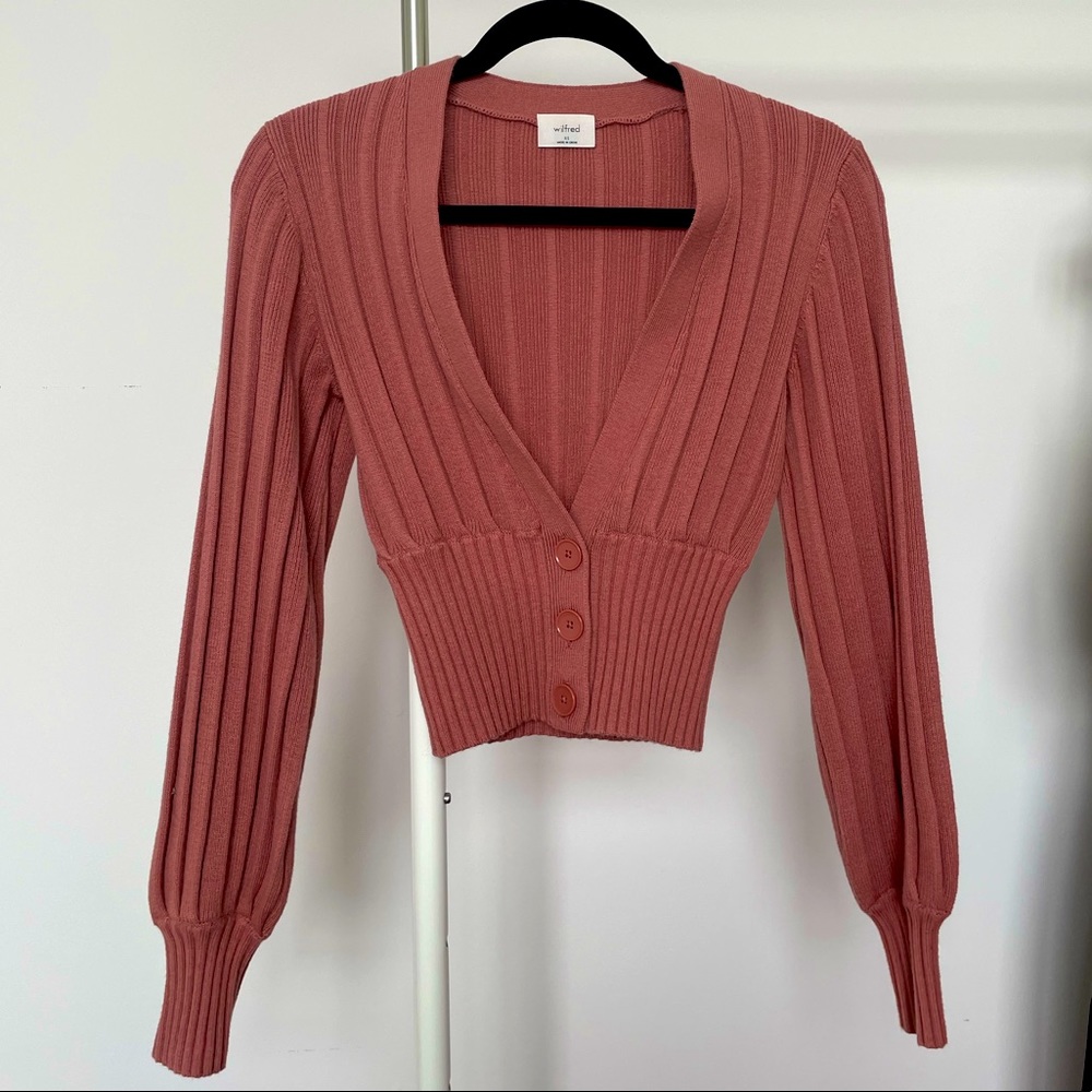 Aritzia Wilfred Plunge front cardigan